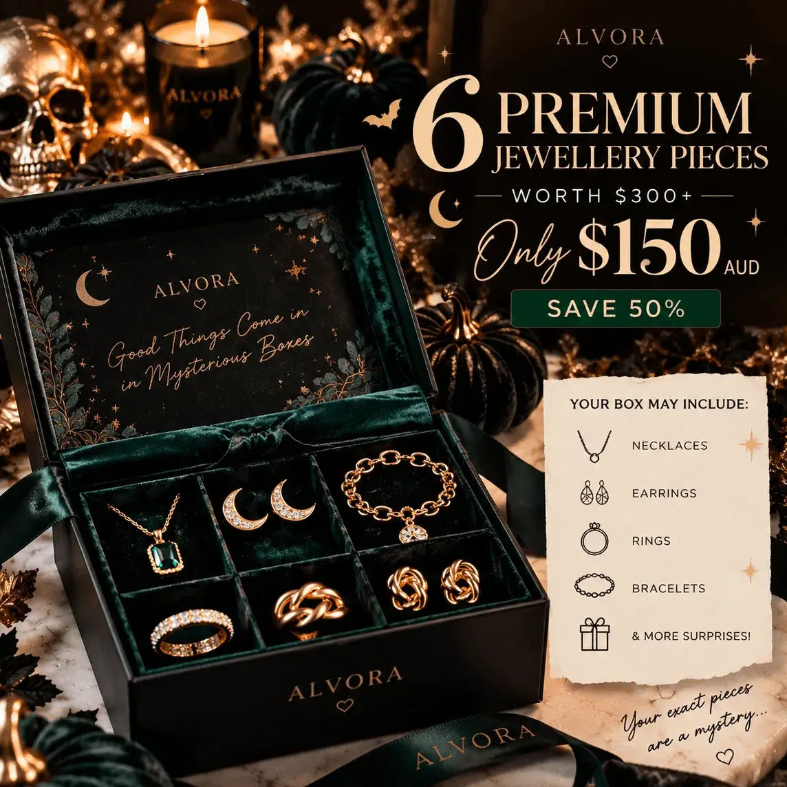 Halloween Mystery Box – 6 Piece Jewellery Box