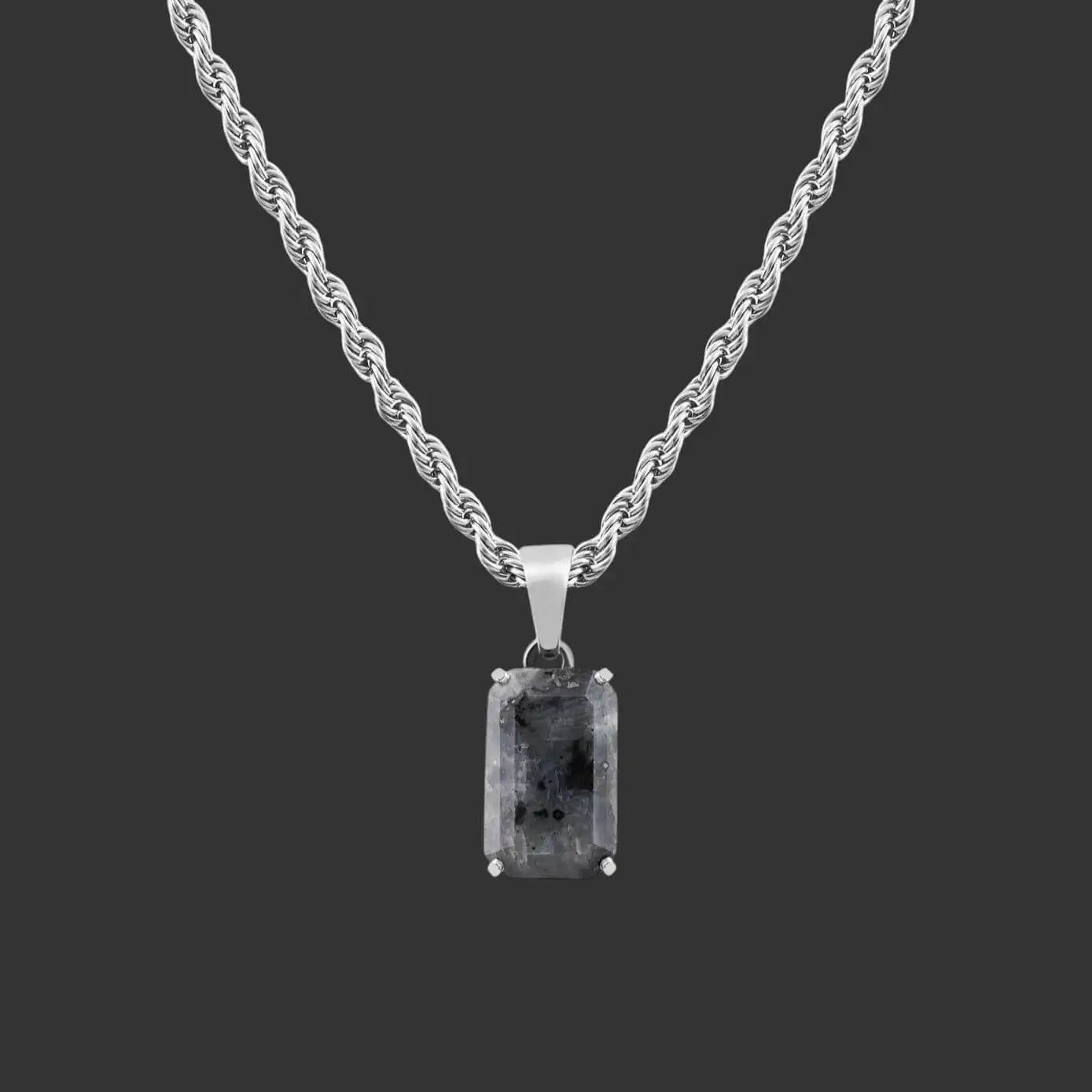 Alvora Aurelium – Black Spectrolite | 18K Gold & Silver Pendant