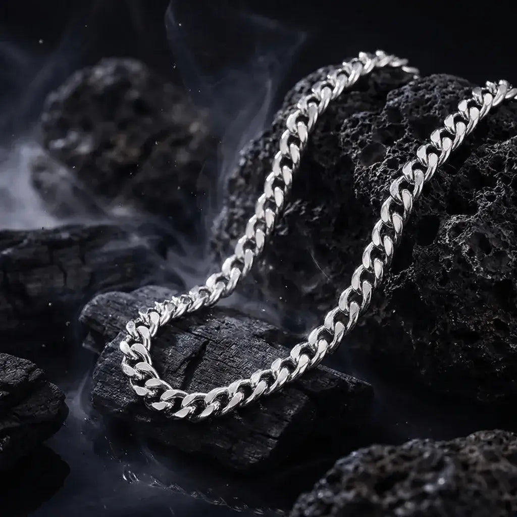 Krynex Cuban Chain Silver – 5mm Stainless Steel Necklace