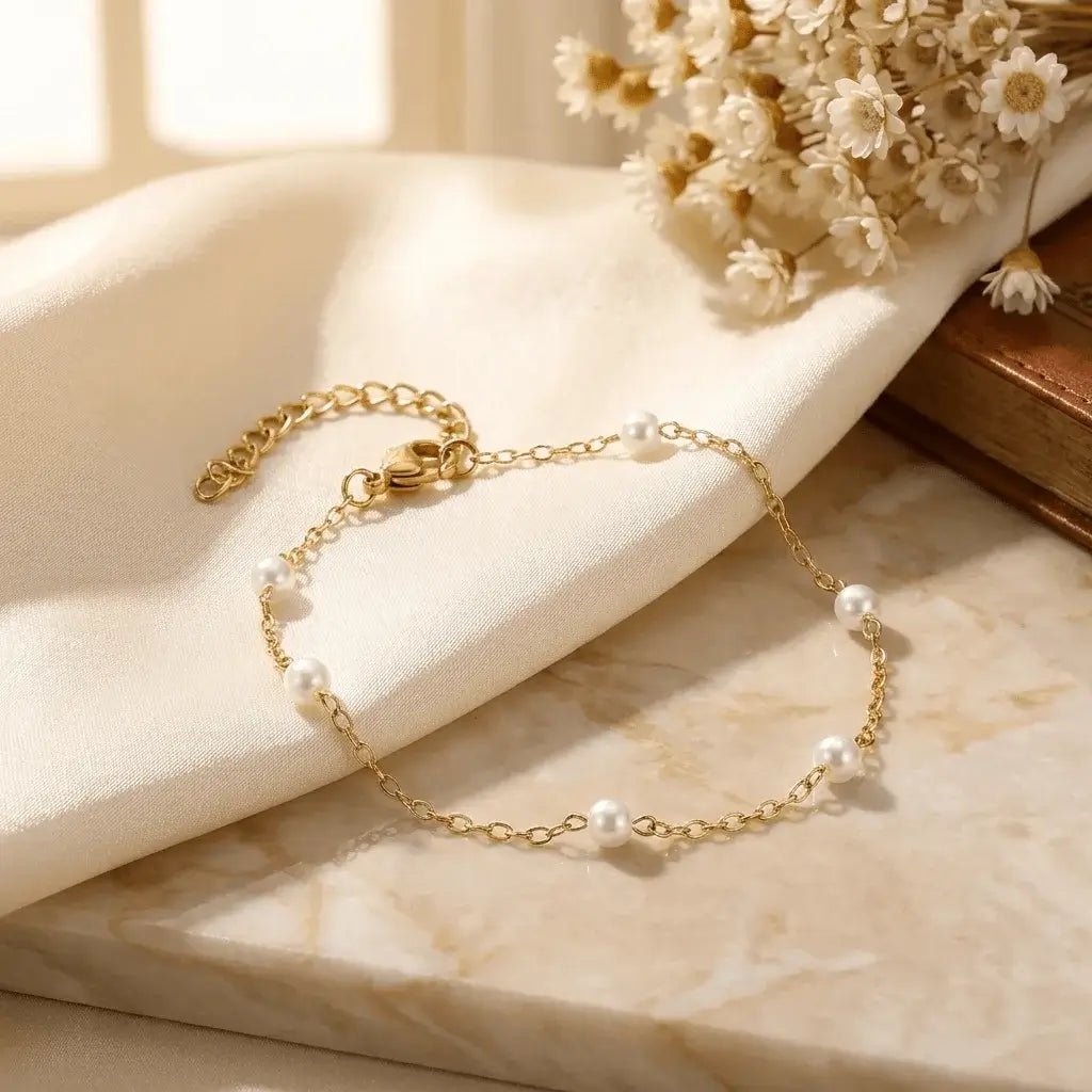 Lielle – Minimal Pearl Bracelet | Waterproof & Tarnish-Free