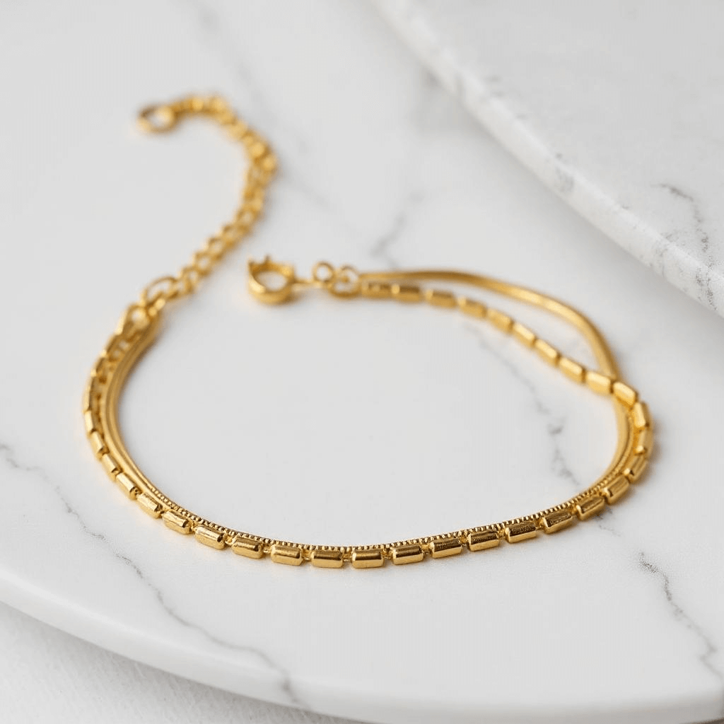 Solstice Gold Bracelet | Waterproof Minimal 18K Gold Jewelry