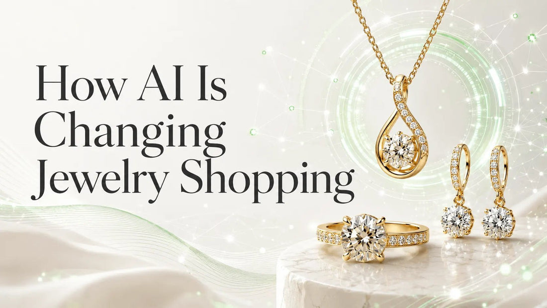 AI and modern jewellery shopping with elegant ALVORA jewellery pieces