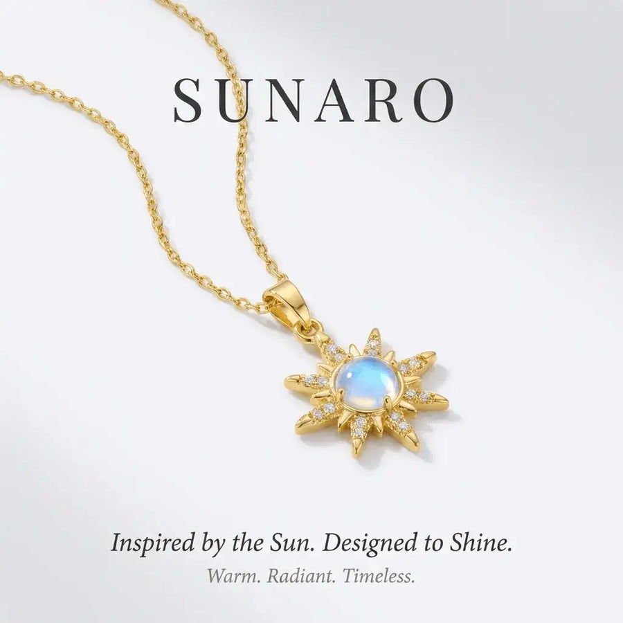 Sunaro – Waterproof Opal Pendant in 18K Gold & Silver