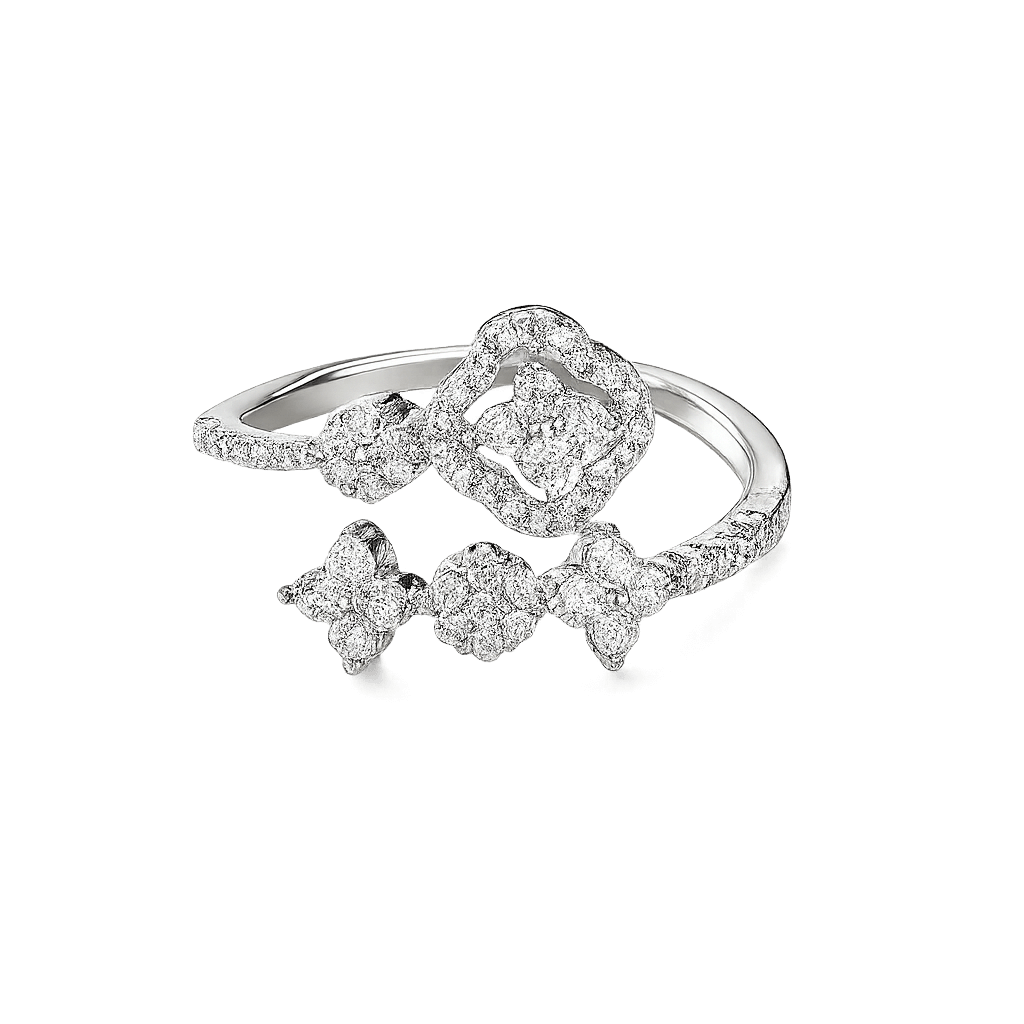 Althara Gold Ring – Floral Star-Path Jewelry Design