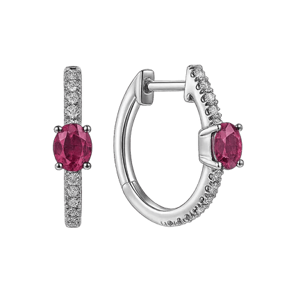 Alvora Arlisse Earrings | Pink Crystal Hoop Earrings with Elegant Sparkle
