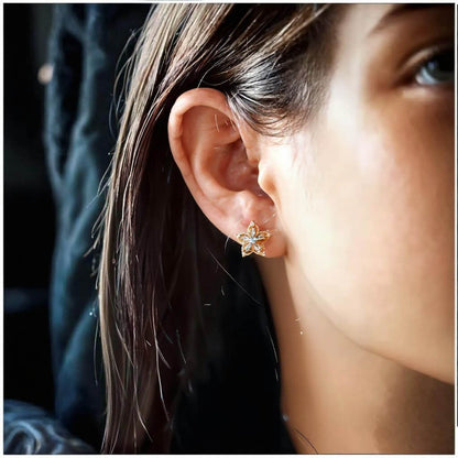 Aurefleur Silver, 18K Gold Earrings- Alvora