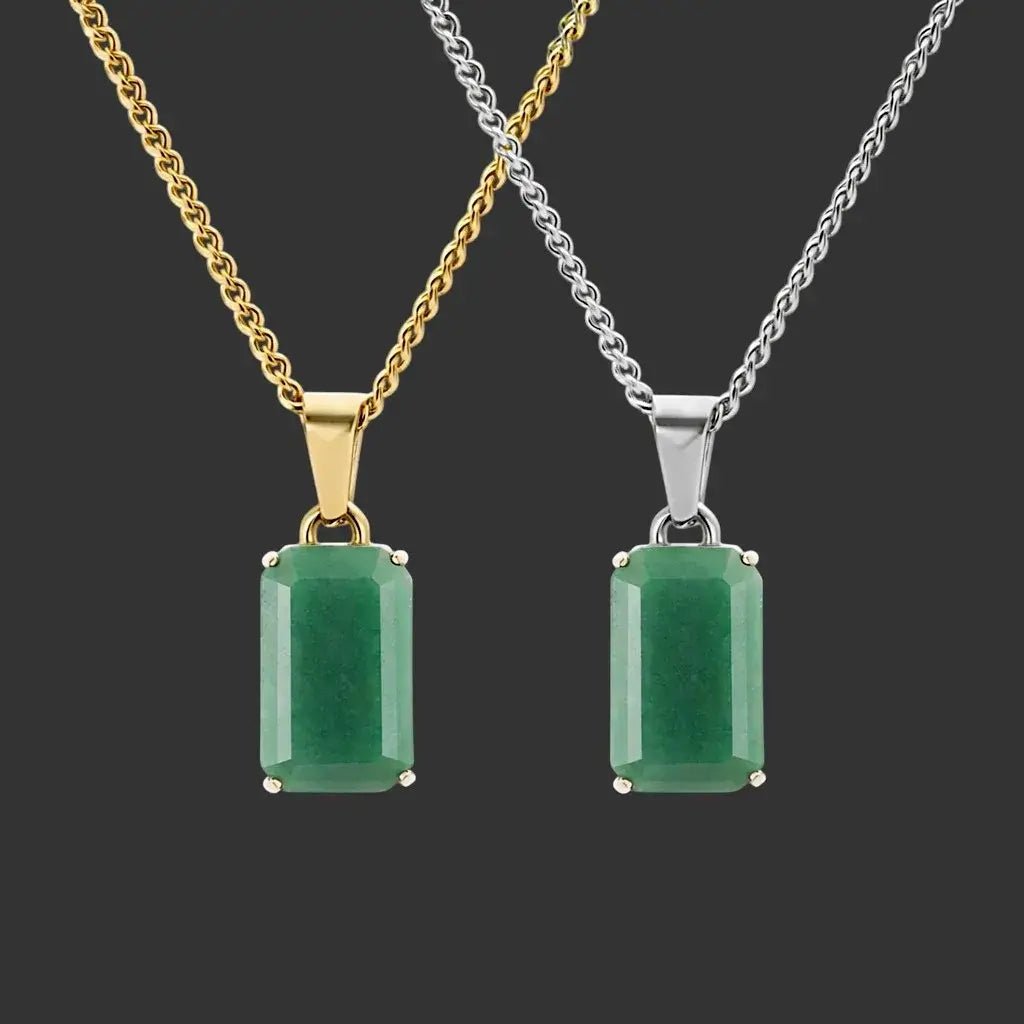 Alvora Aurelium – Aventurine Moss | Waterproof Men's Necklace