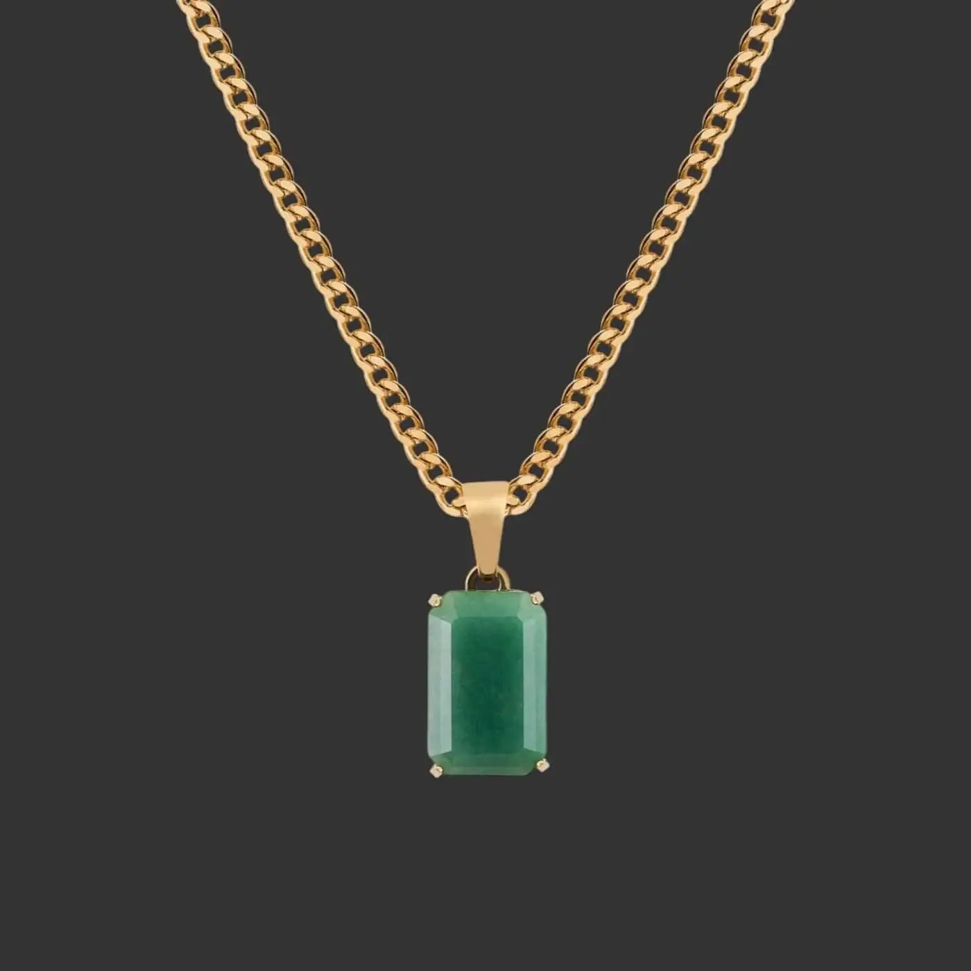 Alvora Aurelium – Aventurine Moss | Waterproof Men's Necklace