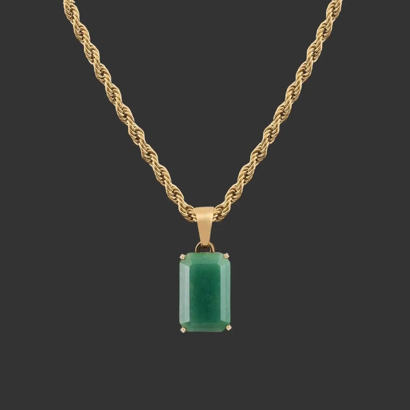 Alvora Aurelium – Aventurine Moss | Waterproof Men's Necklace