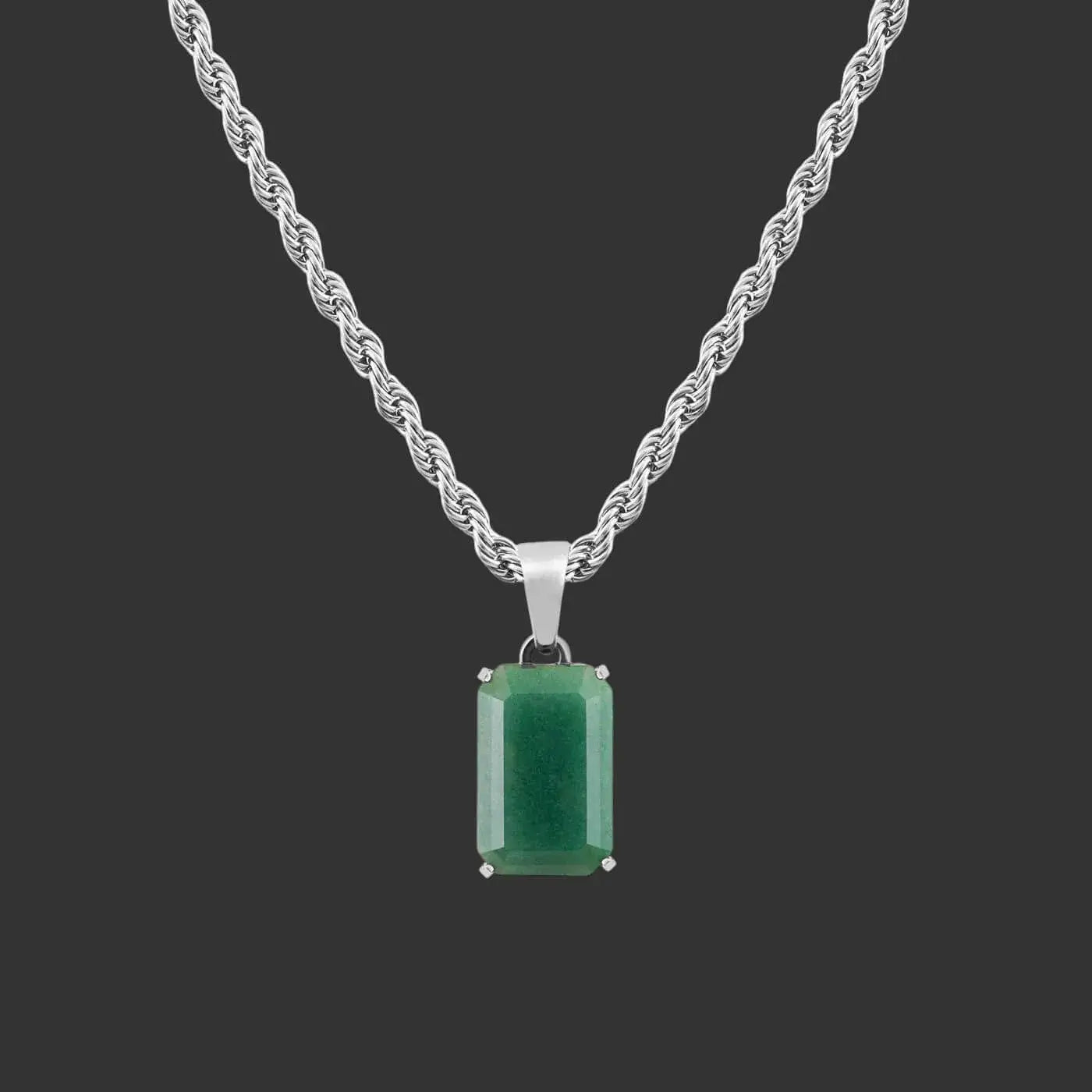 Alvora Aurelium – Aventurine Moss | Waterproof Men's Necklace