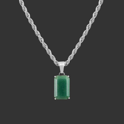 Alvora Aurelium – Aventurine Moss | Waterproof Men's Necklace