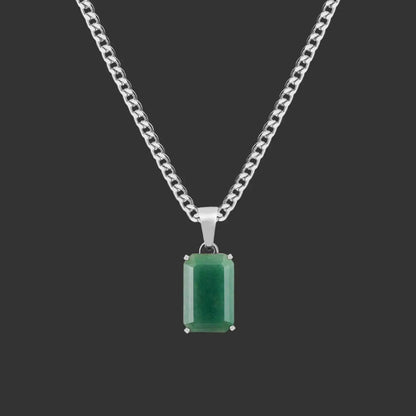 Alvora Aurelium – Aventurine Moss | Waterproof Men's Necklace