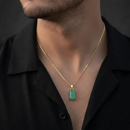 Alvora Aurelium – Aventurine Verdant Necklace | Men’s Jewelry