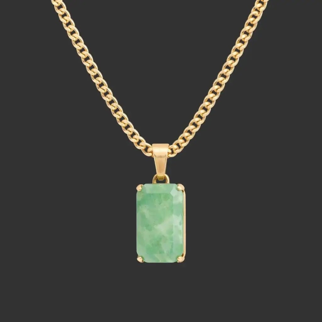 Alvora Aurelium – Aventurine Verdant Necklace | Men’s Jewelry