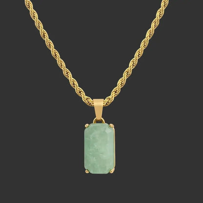 Alvora Aurelium – Aventurine Verdant Necklace | Men’s Jewelry