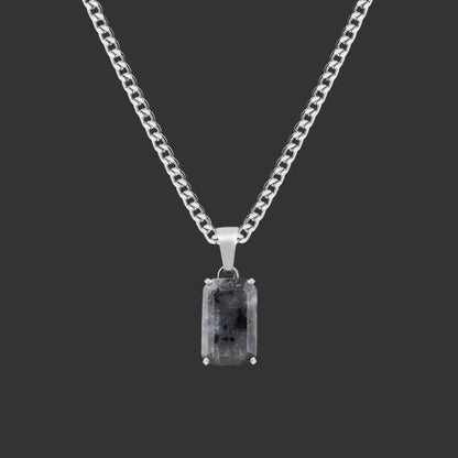Alvora Aurelium – Black Spectrolite | 18K Gold & Silver Pendant