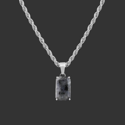 Alvora Aurelium – Black Spectrolite | 18K Gold & Silver Pendant