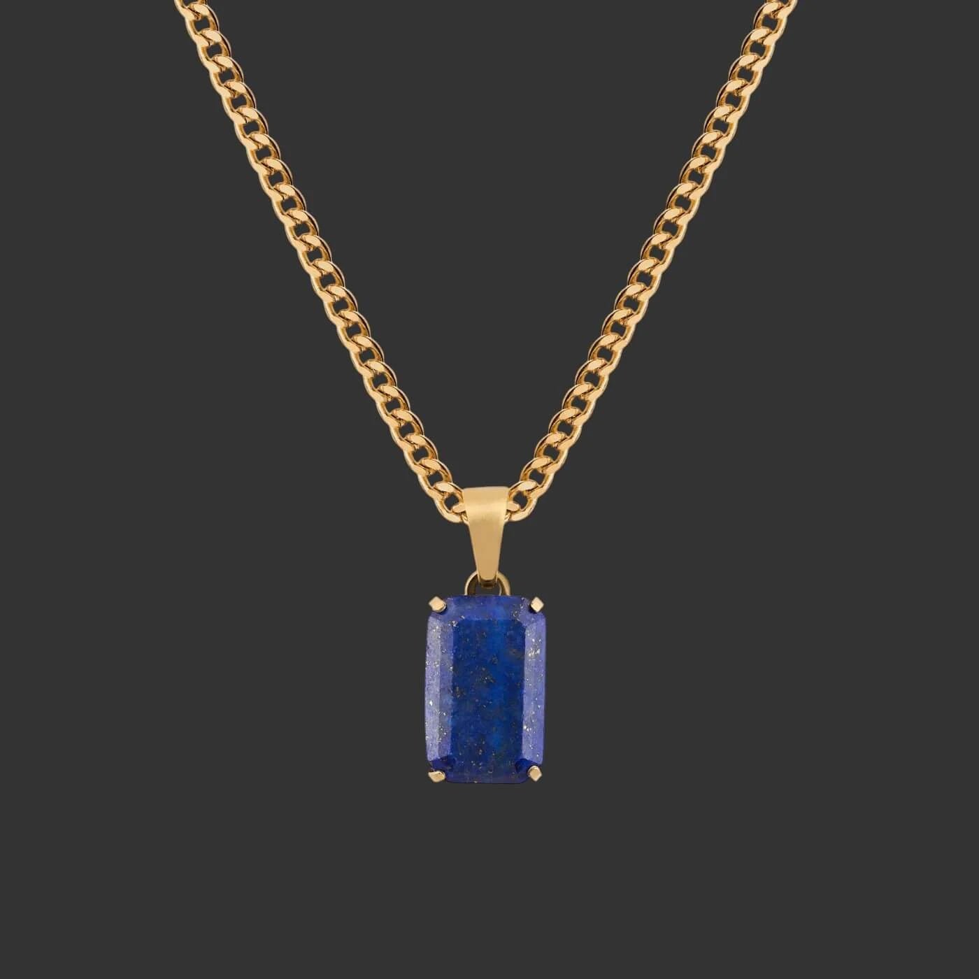 Alvora Aurelium – Lapis | Natural Lapis Lazuli Pendant in 18K Gold 