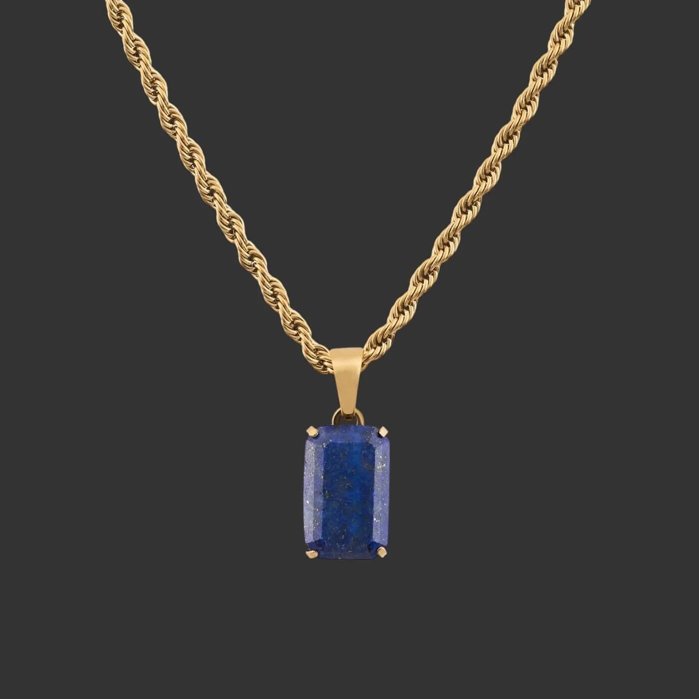 Alvora Aurelium – Lapis | Natural Lapis Lazuli Pendant in 18K Gold 