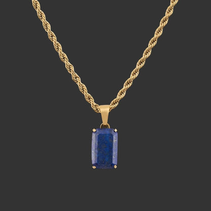 Alvora Aurelium – Lapis | Natural Lapis Lazuli Pendant in 18K Gold 