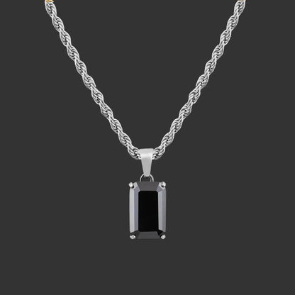 Alvora Aurelium – Onyx | Natural Onyx Pendant in Solid 18K Gold 