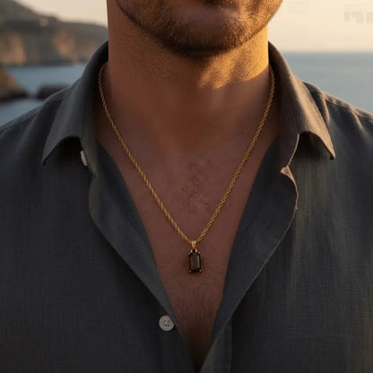 Alvora Aurelium – Tiger Eye | Natural Stone Pendant in 18K Gold