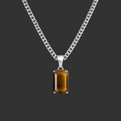 Alvora Aurelium – Tiger Eye | Natural Stone Pendant in 18K Gold