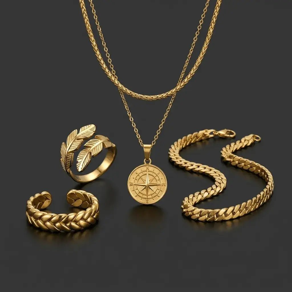 Aurelius Command Bundle | Men’s Gold Jewellery Set