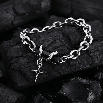 Vanta Onyx Star I silver and black bracelet 
