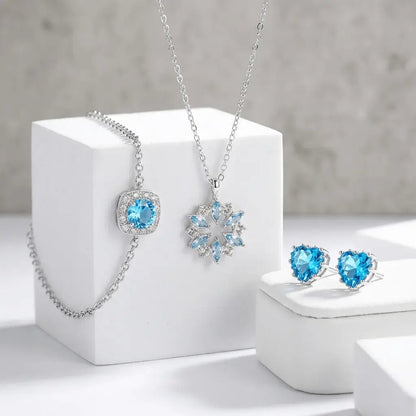 Glacial Blue Bundle | Silver Blue Jewellery Set