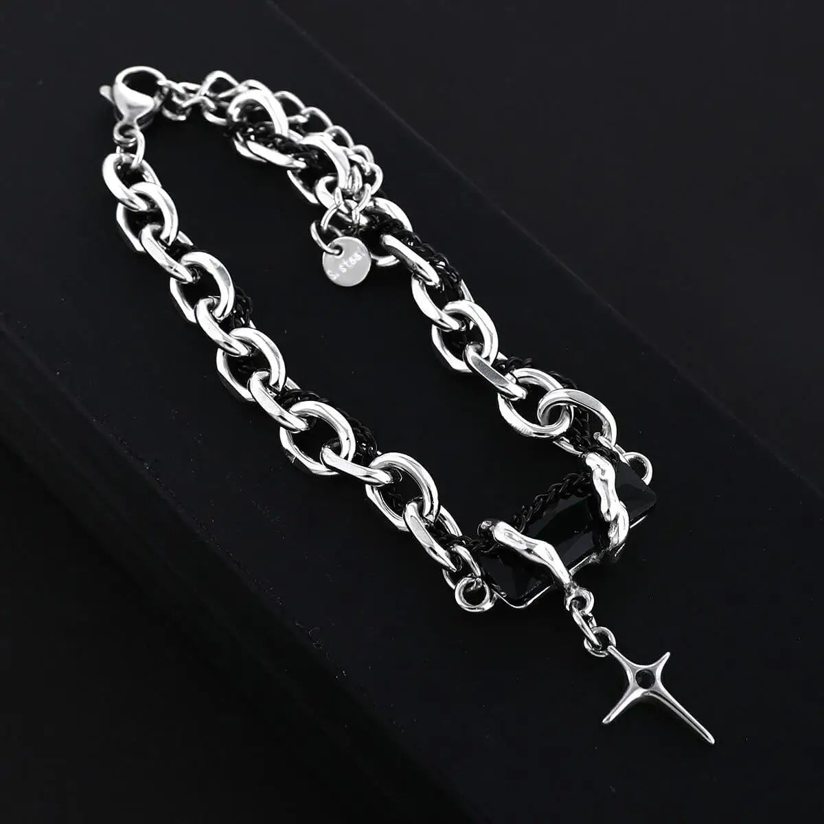 Vanta Onyx Star I silver and black bracelet 