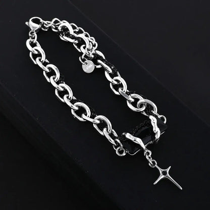 Vanta Onyx Star I silver and black bracelet 
