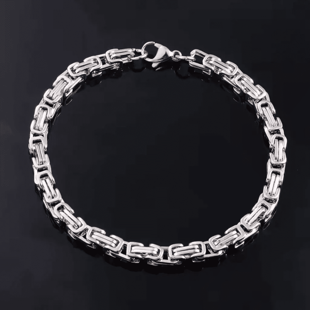 Alvora Byrskar Vintage Byzantine Bracelet for Men – Waterproof Chain Jewelry