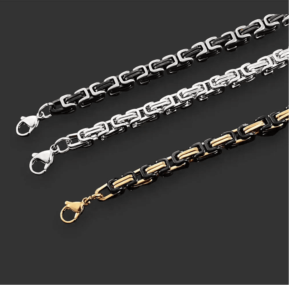 Alvora Byrskar Vintage Byzantine Bracelet for Men – Waterproof Chain Jewelry