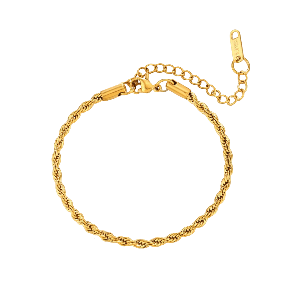 Caelora Bracelet – 18K Gold Plated Twisted Rope Waterproof Bracelet