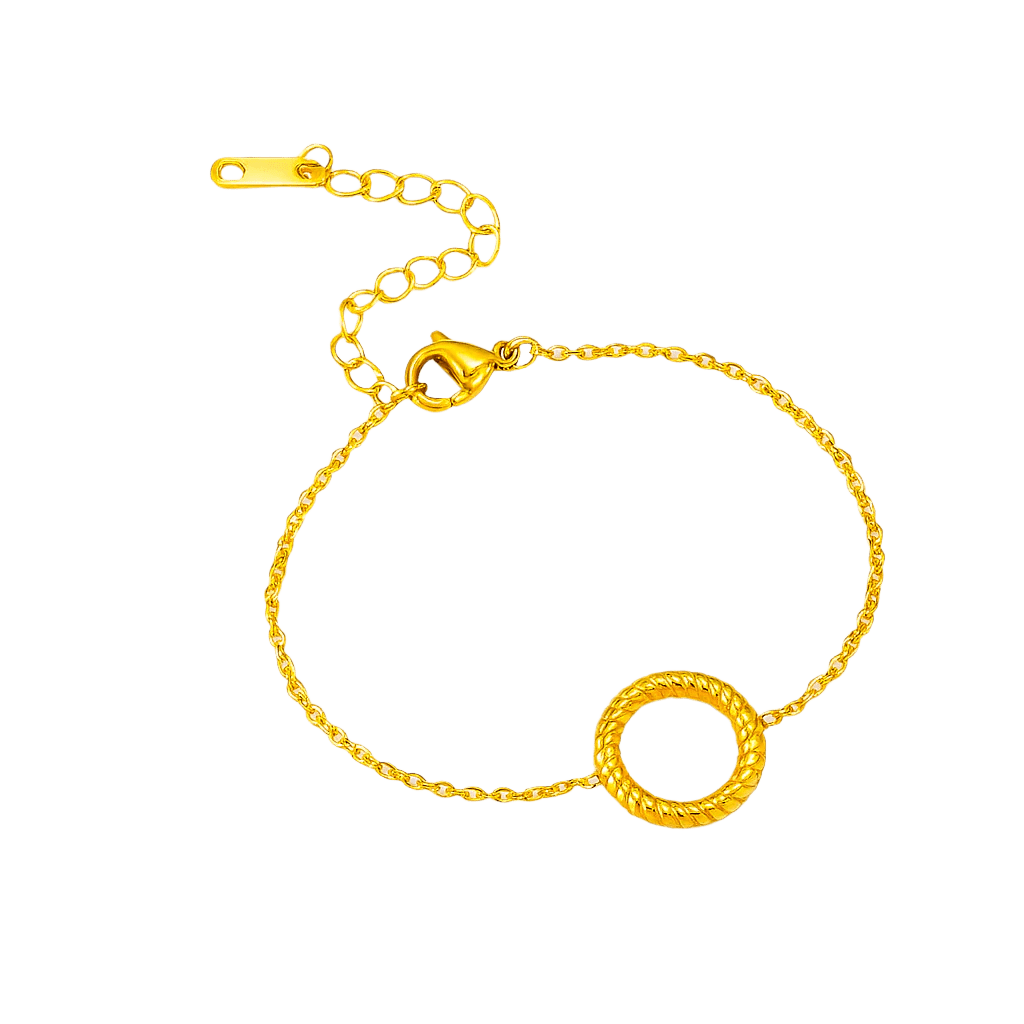 Circlia B – 18K Gold Plated Adjustable Circle Bracelet