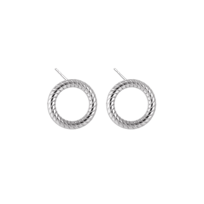 Circlia Earrings – 18K Gold or Silver Circle Rope Earrings