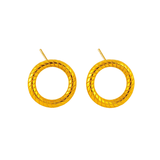 Circlia Earrings – 18K Gold or Silver Circle Rope Earrings