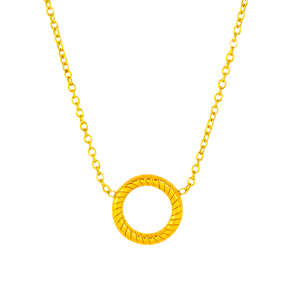 Circlia Necklace – 18K Gold Plated Circle Pendant