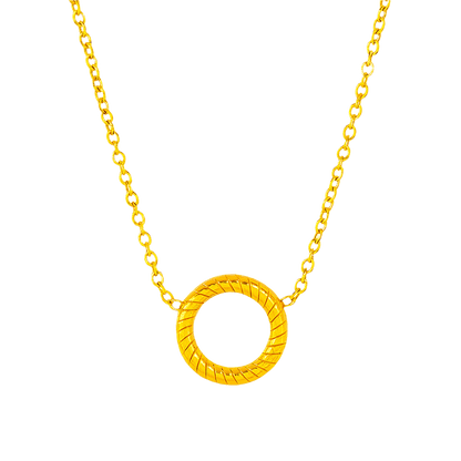 Circlia Necklace – 18K Gold Plated Circle Pendant