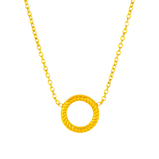 Circlia Necklace – 18K Gold Plated Circle Pendant