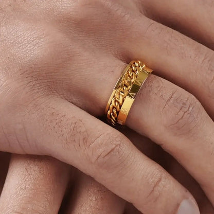 Alvora Dominium | Roman Numeral Anti-Anxiety Stainless Steel Ring