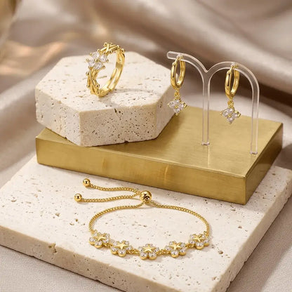Golden Bloom Bundle | Gold Jewellery Set