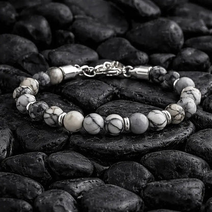Alvora Echelon – Ashen | Men’s Minimal Adjustable Stone Bracelet