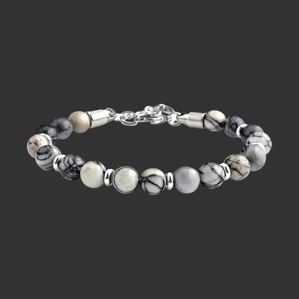 Alvora Echelon – Ashen | Men’s Minimal Adjustable Stone Bracelet