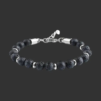 Alvora Echelon – Ashfall | Men’s Volcanic Stone Bracelet 