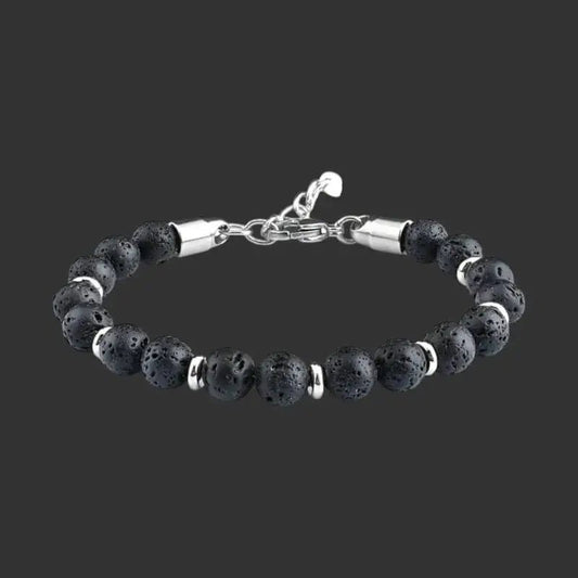 Alvora Echelon – Ashfall | Men’s Volcanic Stone Bracelet 