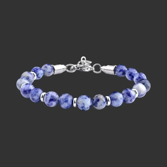 Alvora Echelon – Azure | Men’s Blue Adjustable Stone Bracelet