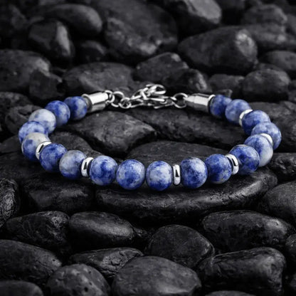 Alvora Echelon – Azure | Men’s Blue Adjustable Stone Bracelet