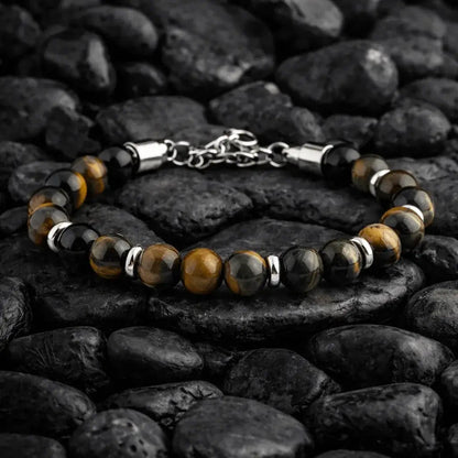 Alvora Echelon – Dreamy Tiger Eye | Men’s Stone Adjustable Bracelet